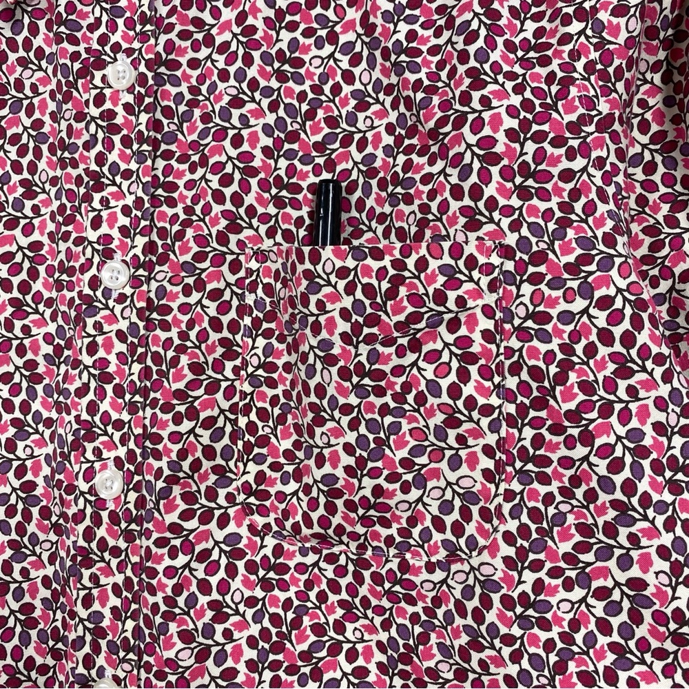 L.L. Bean Red and White Button Down Shirt - Picture 3 of 7